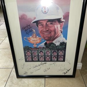 Ryder Cup Poster Signed by Team and Captain 1989 very rare